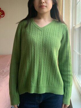 IZOD V-Neck Cable-Knit Sweater
